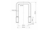 DROMET vierkante klem type C klem M12 92×167mm