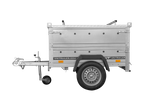 Enkelassige aanhanger 150x106 UNITRAILER GARDEN 150 KIPP met BIS-zijwanden en aluminium afdekking