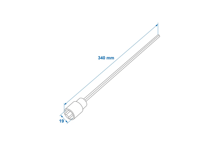 ProPlus 360030 Uitschuifbare steunverlenging voor 340 mm 19 mm aanhanger