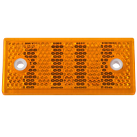 Gele reflector 76x34 mm met gaten