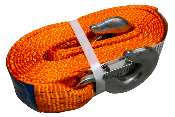 OUTLET Sleepkabel met haken UNITRAILER sleepband 4,5m/50mm/5t oranje