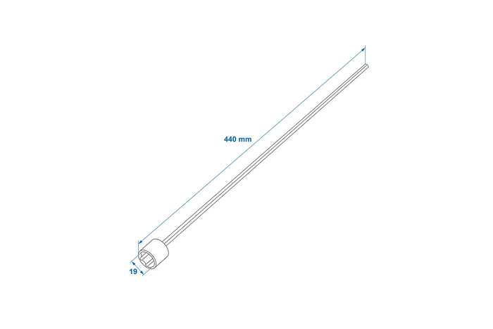 ProPlus 360029 Uitschuifbare steunverlenging voor 440 mm 19 mm aanhanger