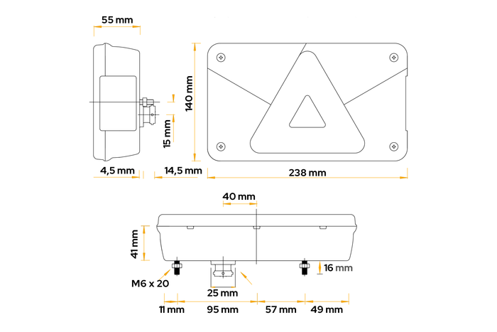 ASPÖCK MULTIPOINT V achterlicht 6 functies links