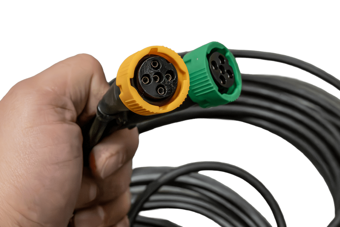 OUTLET MANTES elektrische installatie aanhangerkabelboom 5,2 m 13-pins stekker 2x5-pins bajonetaansluitingen