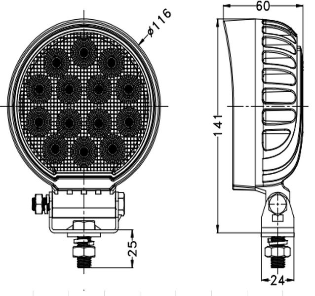 Werklampreflector TT Technologie TT.13356 56x LED 4480 Lm rond
