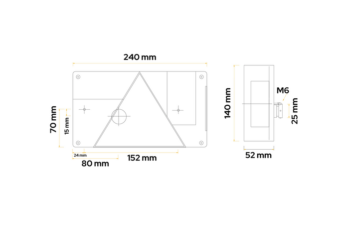 Achterlicht ASPÖCK MULTIPOINT I bajonet 5-pins 5 functies rechts