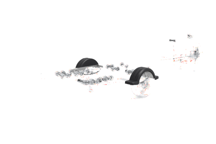 Spatbord voor boottrailer 14" DOMAR D20430 wielkast 1080/255mm