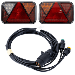 FRISTOM LED-achterlichten + MANTES 4m 7PIN kabelboom