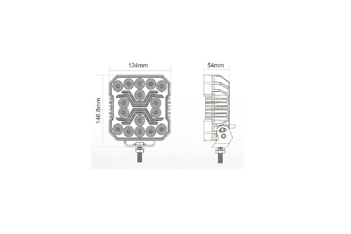 LED-werklampreflector KAMAR X-SPIDER L0194 16xLED 4200lm
