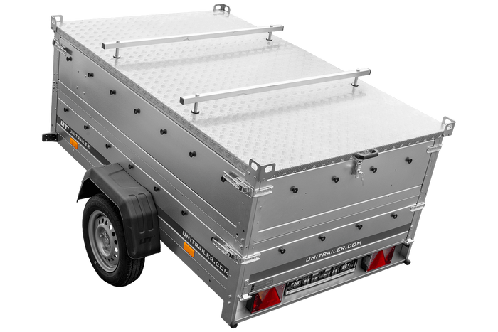 Lichte aanhanger 200x125 UNITRAILER GARDEN 201 KIPP met BIS-zijwanden en aluminium afdekking