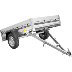 Aanhangwagen met aluminium zijwanden 200x125 Unitrailer Garden 201 KIPP ALU