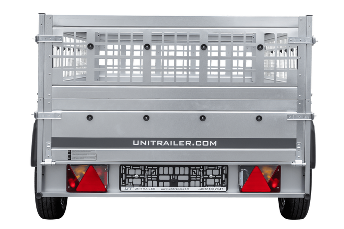 Enkelassige aanhanger 264x125 UNITRAILER GARDEN 264 KIPP met gaaswanden