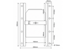 Graangootafsluiter zwart UNITRAILER goot voor landbouwtrailers 250x355mm