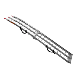 UNITRAILER ALR002 opklapbare aluminium oprijplaat voor aanhanger 221 cm 340 kg met riem