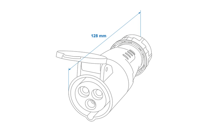 CEE 16A 230V ProPlus 373502 extern stopcontact met verwijderbare behuizing