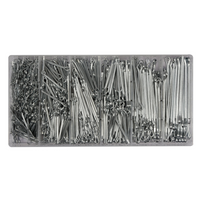 Set rechte splitpennen YATO YT-06885, mix van maten, 1000 stuks