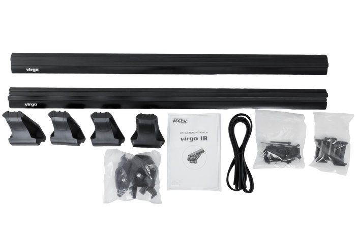 Inter Pack Virgo IR 120 (G2) dakdrager voor geïntegreerde dakrails (zwart)