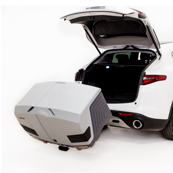 Towbox V3 Grey LED Edition - bagagebox voor op de trekhaak