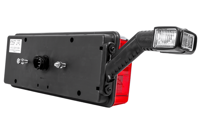 ASPÖCK EUROPOINT III LED-achterlicht met bajonetaansluiting 7-pins ASS2 en claxon, 7 functies links