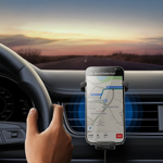 BASEUS Stabiele Gravitional autotelefoonhouder met Qi 15W draadloos opladen voor het ventilatierooster