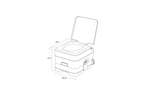 ProPlus 370415CR Draagbaar campingtoilet Grijs 10L/10L