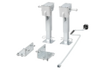 Set van twee uitschuifbare steunen met slinger en ProPlus 361500-montage voor een 1000 kg vlakke aanhanger (290-460 mm).