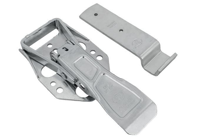 Zijkoppeling met STEELPRESS ZB-04C+Z-01A bevestiging voor volledige afsluiting van de aanhangwagenzijde