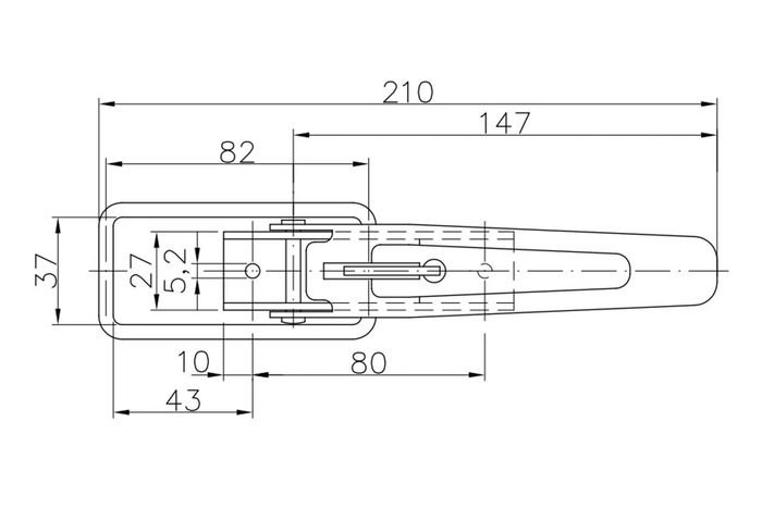 Zijkoppeling met sluiting UNITRAILER BV 10-1+BVG 10-B complete aanhanger zijsluiting