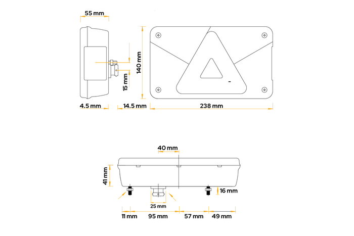 ASPÖCK Multipoint V LED achterlicht, 6 functies, rechts