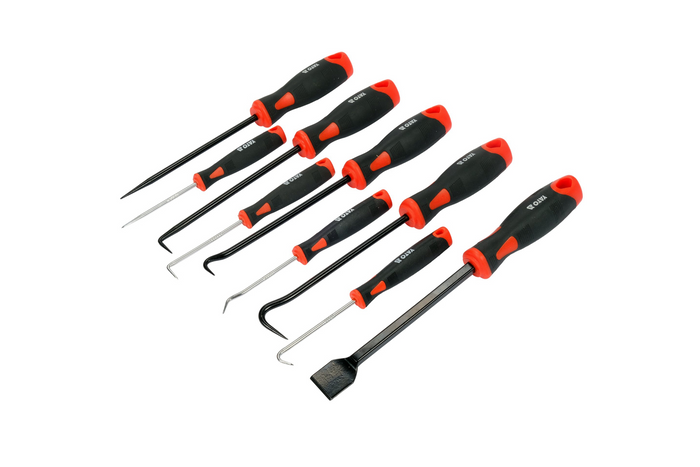YATO YT-08426 Hakenset met handvat, 8 haken en afdichtingsschraper