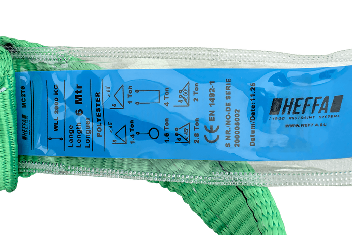 HEFFA kraanstroppen 6m/60mm/2t met lussen