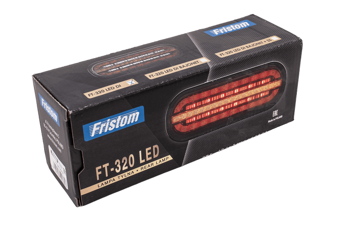 FRISTOM FT-320 LED achterlicht, 3 functies, universeel