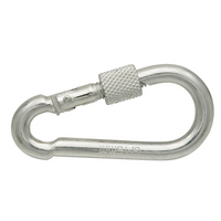 Karabijnhaak met veiligheidssysteem voor touwen DROMET KSZ.7.70 brandweerkarabijnhaak 7x70mm