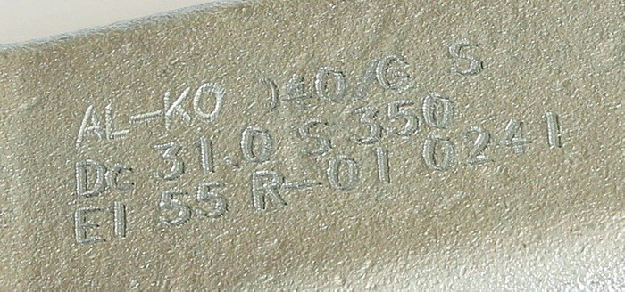 AL-KO oogkoppeling voor een aanhanger van 3500 kg met een dissel van 60 mm.