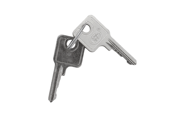 Zijkoppeling met STEELPRESS ZB-13A+Z-11A bevestiging, compleet slot aan de zijkant van de aanhanger met sleutel