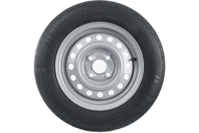 Set van twee wielen voor aanhangwagens UNITRAILER / TEMARED / ANSSEMS / EDUARD / HAMBAUR BAND KENDA 145/80 R13 78N STARCO VELGEN 4Jx13"H2 4x100 ET:30