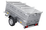 Lichte aanhanger 200x106 UNITRAILER GARDEN 200 KIPP met BIS-zijwanden en aluminium afdekking