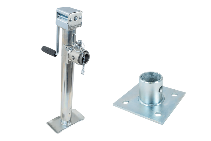 Complete set krukaslift TJ5002 + adapter TJ5002A UNITRAILER voor 1300kg aanhanger