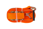 Set van vier UNITRAILER 15m/50mm/5t oranje transportbanden met spaninrichting