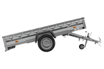 Autoaanhanger met aluminium zijwanden 264x150 Unitrailer Garden 265 KIPP ALU met H-0 frame en grijze afdekking