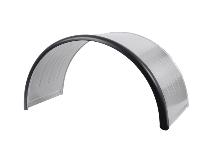 Dubbel spatbord voor aanhanger 17,5-19,5" DOMAR DK7140 wielkast 1000/500mm metaal met rubberen rand