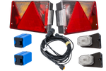 Verlichtingsset: ASPÖCK MULTIPOINT IV achterlichten + ASPÖCK FLEXIPOINT I zijmarkeringslichten + MANTES 4,5m 13PIN kabelboom