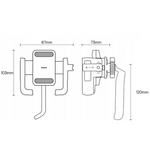 BASEUS GoTrip Series universele fiets-/motorfiets telefoonhouder voor spiegel