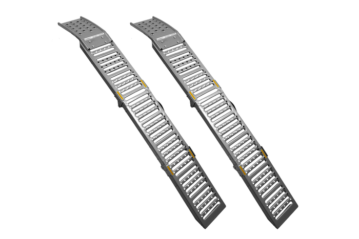 UNITRAILER ALR005 opklapbare stalen oprijplaten voor trailers, 200 cm, 500 kg, set van 2
