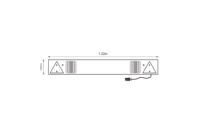 Verlichtingspaneel voor TT TECHNOLOGY TT.12004 trailer, LED-achterlicht, 5 functies