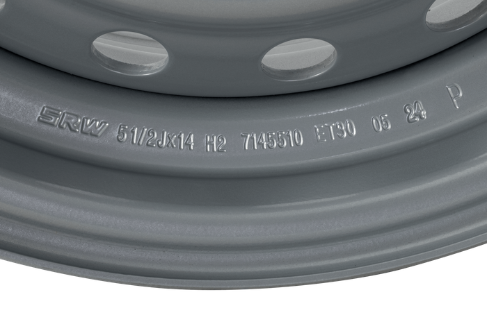 Stalen velg voor UNITRAILER-aanhanger 5.5Jx14"H2 5x112 ET:30