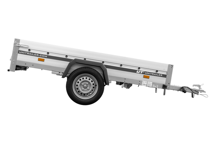Autoaanhanger op veren met aluminium zijwanden 230x125 Unitrailer Garden 230/R KIPP ALU