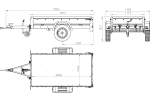 Lichte aanhanger 200x106 UNITRAILER GARDEN 200 KIPP met BIS-zijwanden en aluminium afdekking