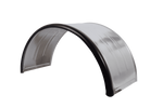 Dubbel spatbord voor aanhanger 16-17,5" DOMAR DK7135 wielkast 1000/450mm metaal met rubberen rand