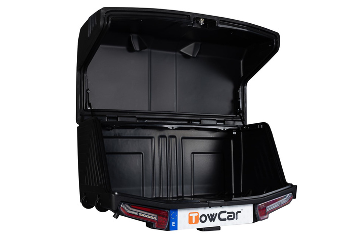 Towbox V3 zwart LED Edition - bagagebox voor op de trekhaak